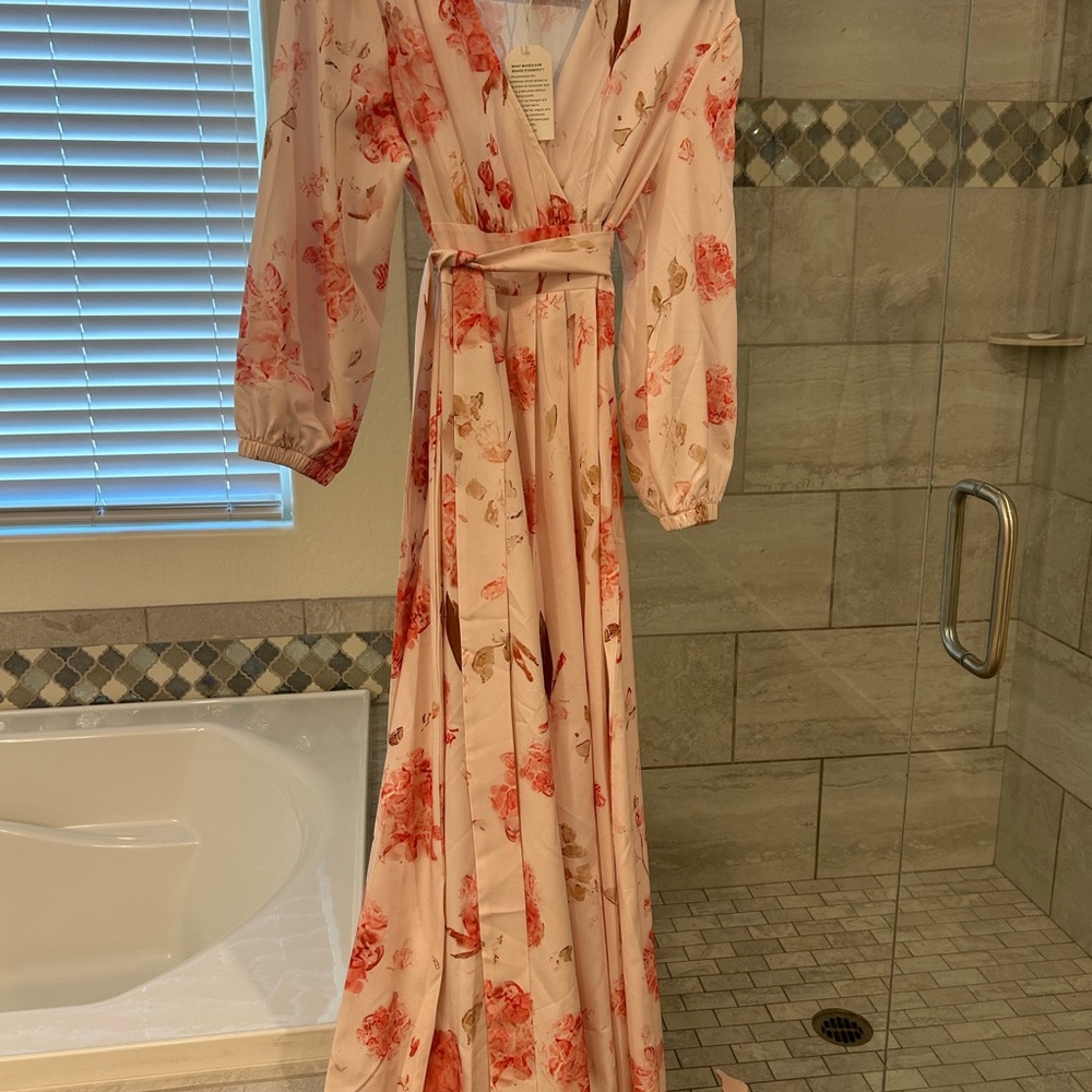 Floral Pink Maxi Dress